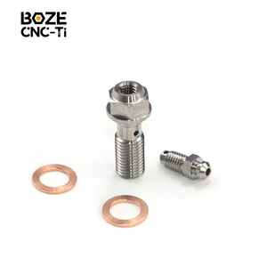 Vis de raccord banjo en titane GR5 M8*1.0 usinée CNC pour boulon banjo de frein à disque, marque <span class=keywords><strong>BOZE</strong></span> - Product Image 5