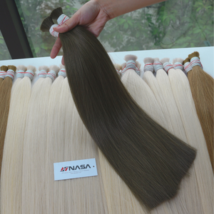 Extensiones de cabello humano crudo vietnamita de Color claro a granel, superventas, extensiones de cabello alineado recto Natural de doble caída - Product Image 4