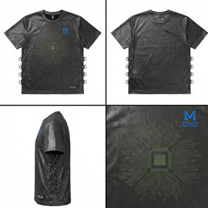 Camiseta premium futurista de estilo urbano con estampado gráfico de circuito, camiseta moderna de moda urbana MALUZA INDUSTRIES - Product Image 6