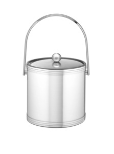 Cubeta de Hielo de Acero Inoxidable con Anillo para Frutas, Enfriador de Bebidas Redondo Aislado para Fiestas - Product Image 2
