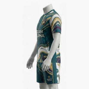 Ensemble d'uniformes de rugby de qualité supérieure en polyester respirant, teint uni, prix avantageux, maillot personnalisé, vente en gros, tendance - Product Image 4