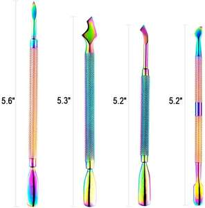 Juego de Empujadores de Cutículas Profesionales de Lujo, de Acero Inoxidable y Cuero PU de Alta Calidad, Herramienta de Manicura y Pedicura - Product Image 3