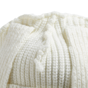 Unisex Wool Blend Ponytail beanie <b>cap</b> Knit Crochet Warm Breathable Waterproof Autumn <b>Winter</b> Casual Headwear - Product Image 5