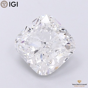Diamant de laboratoire CVD couleur E, clarté VS2, 4,00 carats, forme coussin carrée, certifié IGI, idéal pour les bijoux de mariage - Product Image 1