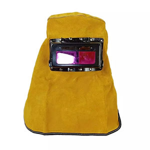 Capucha de soldadura de cuero de vaca, equipo de protección para pulir, gorra de trabajo, protector de cabeza, cara y cuello, resistente al calor y las llamas - Product Image 6