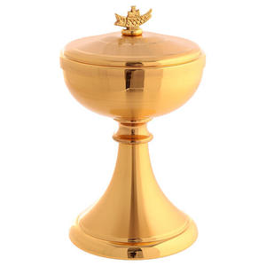 Ciboire en laiton élégant et superbe, pour usage religieux en église, pour la Sainte-Cène, gobelet décoratif. - Product Image 3