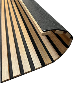 Linh Hoạt Tường Bảng Điều Khiển Sáo Rắn Gỗ Trang Trí Cong Tường Ốp Hiện Đại 3D Hội Đồng Quản Trị Âm Thanh Thanh Đá Tròn Nửa Tường Bảng Điều Khiển - Product Image 4