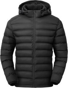 <b>Mens</b> Black Puffer <b>Jacket</b> Winter <b>Warm</b> Quilted Lightweight Outdoor Casual Breathable Eco-Friendly OEM Service Windbreaker - Product Image 1