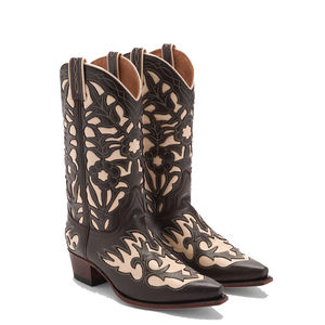 Genuine Cowhide Leather Cowboy <b>Boots</b> | Handmade Mexican Western <b>Boots</b> for Autumn Winter <b>Spring</b> - Product Image 1