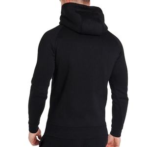 Sudaderas con Capucha de Gimnasio para Hombre, Ajustadas, de Alta Calidad, con Cordones Personalizados, Suaves, Negras, 100% Algodón, Impresión Serigráfica - Product Image 6