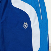 Conjunto Deportivo Unisex Azul con Bloques de Color, Chaqueta con Cierre y Cuello Alto, Estilo Deportivo, Transpirable, de Poliéster, para Adultos, Otoño