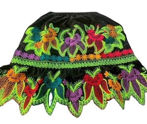 Fabricant OEM Jupe de haute qualité 100% coton avec broderie personnalisée Jupes longues à taille haute pour femmes - Product Image 3