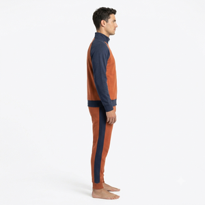 Conjunto Deportivo para Hombre con Bloques de Color, Manga Larga, Media Cremallera, Ropa Casual, Transpirable, Algodón, Estilo Otoñal, Corte Regular - Product Image 3