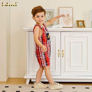 Body para Bebé Niño 100% Algodón Tejido Sin Mangas con Cierre de Botones, Retardante de Llama, Diseño Fruncido en la Espalda, Regreso a Clases, ODM - Product Image 4