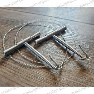 High Quality Orthopedic Gigli <b>Saw</b> Wire Set with Two Handles Reusable Stainless Steel Surgical <b>Bone</b> Cutting Instrument - Product Image 3