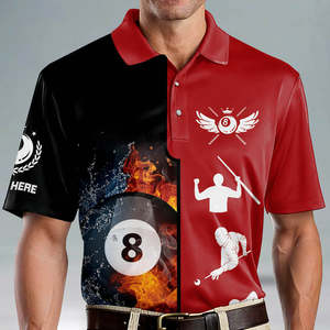 Chemise d'entraînement respirante 100 % polyester pour homme, avec fermeture éclair sublimée, motif Dart Canvas Solid Billiard, boutonnée, vente en gros - Product Image 3