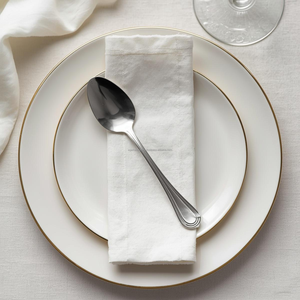Food Grade Stainless Steel Dessert Spoon Set 5 <b>Star</b> Hotel Grade <b>Mirror</b> Finish Luxury Flatware OEM Supplier - Product Image 6