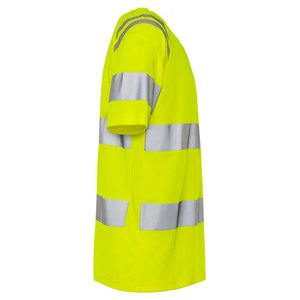 Customizable Hi Vis Safety T-Shirts Fluorescent Yellow Men's Cotton Construction Short Sleeve Working T-Shirts - Product Image 3