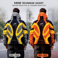 Chaqueta Cortavientos Personalizada para Hombre, Estilo Urbano, Impermeable, Termocrómica, Reactiva al Calor, Cambia de Color, Chaqueta para Lluvia
