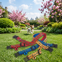 Colliers pour chiens de style classique, en nylon, avec boucle en plastique réglable, à motifs animaliers, pour chiots et chats, adaptés à toutes les saisons