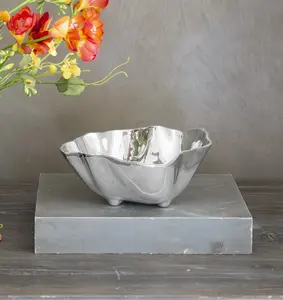 Elegante tazón contemporáneo hecho a mano para exhibición, tazón decorativo artístico de lujo para interiores de alta gama, chapado, seguro, de Zahid Exports. - Product Image 1