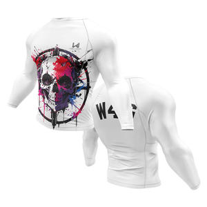 เสื้อรัดรูปออกกำลังกายผู้ชายแบบสลิมฟิตน้ำหนักเบา พิมพ์ลายได้ตามต้องการ แขนยาว สำหรับออกกำลังกาย - Product Image 4