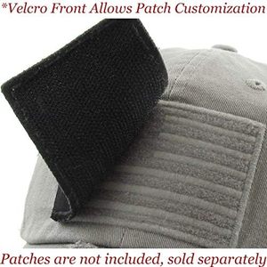 Casquette de baseball en coton délavé personnalisée avec patch drapeau, casquette de haute qualité à 6 panneaux avec visière incurvée et boucle métallique réglable - Product Image 5