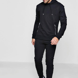 Conjunto de Ropa Deportiva de Invierno al por Mayor, Chándal Personalizado de Dos Piezas, Pantalones Deportivos y Sudadera con Capucha, Corte Regular, Color Sólido - Product Image 1