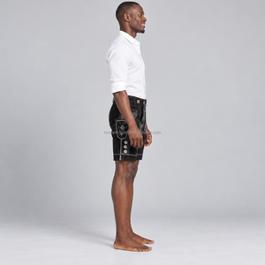 Men's Oktoberfest Bavarian <b>Shorts</b> with Vintage Style Embroidery Adjustable Waistband and Authentic Traditional <b>Festival</b> Appearan - Product Image 2