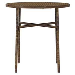 Ensemble de salle à manger d'extérieur moyen en rotin PE marron avec structure en acier thermolaqué pour jardin - Product Image 6