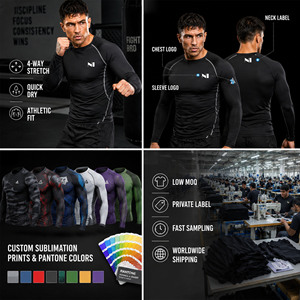 ODM รับผลิตเสื้อรัดกล้ามเนื้อแบบซับลิเมชั่นสำหรับ MMA BJJ ปี 2026 ตามสั่ง พร้อมบริการติดฉลากสินค้าส่วนตัว และ OEM ผู้ผลิตชุดต่อสู้ - Product Image 4