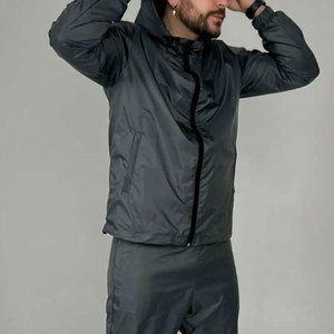 Custom Tracksuit Windbreaker Outfits Nylon Set Suit Sport <b>Jacket</b> Track <b>Zip</b> up Wind Breaker for <b>Men</b> and Pants Windproof Workout - Product Image 1