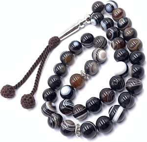 Perles de prière islamiques en corne naturelle de haute qualité, faites à la main, avec une texture réaliste, pour la prière et la méditation musulmanes, cadeau idéal. - Product Image 4