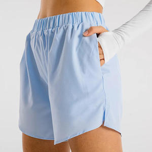 Woman Fashion Wear Ladies Designer Summer Weat Training Fitness Workout Running Sports Cotton Custom 2 in 1 Gym Shorts for Women - Product Image 5