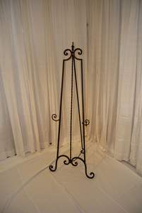 Support de présentation personnalisé en fer pour panneau d'accueil de restaurant, chevalet métallique, présentoir de qualité supérieure, support d'art en métal noir - Product Image 5