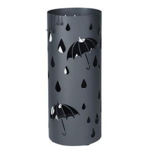 Porte-parapluie en fer avec revêtement antirouille et bac à eau amovible pour une utilisation en intérieur et en extérieur - Product Image 3