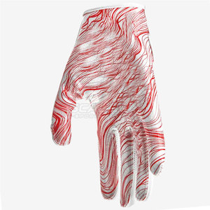 Gants de football américain en cuir, design amélioré pour une meilleure adhérence, doublure intérieure douce, fermeture auto-agrippante, haute flexibilité pour une performance maximale - Product Image 5