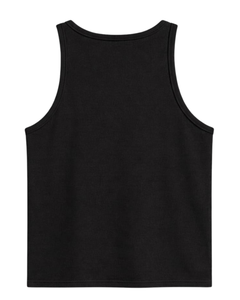 Custom Solid Black <b>Men</b> Tank Top Cotton Sleeveless Vest O Neck Summer Gym Workout Casual Plain <b>Singlet</b> OEM Manufacturer Supplier - Product Image 2