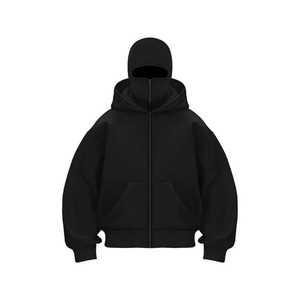 Sudadera con capucha unisex tipo balaclava, con cremallera, informal, de manga larga, a prueba de viento, para invierno. - Product Image 2