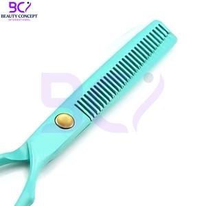 Ciseaux à effiler les cheveux personnalisés de 5,5 pouces avec logo, en acier inoxydable 440C, ciseaux de barbier à 30 dents, ciseaux de coiffure à effiler les cheveux - Product Image 6