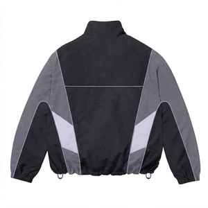 Custom <b>Men's</b> Windbreaker Tracksuit <b>Thermal</b> Print Embroidery Lightweight Zip Contrast Color 2 Piece Biker Sportswear OEM - Product Image 6