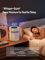 Nouvel humidificateur sans brume, humidificateur à forte production de brume avec purification de l'air, mini purificateur portable à ions négatifs pour la maison et le bureau