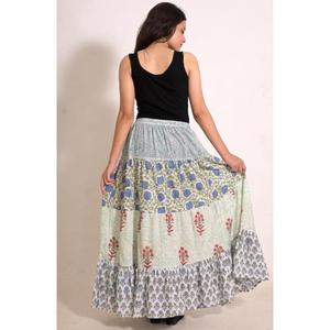 Indian Handmade Cotton <b>Patchwork</b> <b>Skirt</b> Boho Flared Maxi <b>Skirt</b> Beach Vacation Clothing - Product Image 4