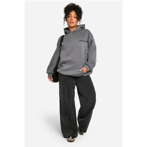Sudaderas personalizadas al por mayor para mujer, con parches bordados, ropa hip hop, streetwear, sudaderas transpirables y ecológicas, tejidas. - Product Image 6