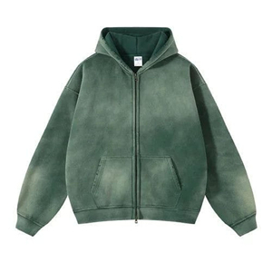 Men's Hooded Sweatshirt 100% Cotton Fleece Dyed Solid Color Pocket Eco-Friendly Winter Wear - Product Image 1