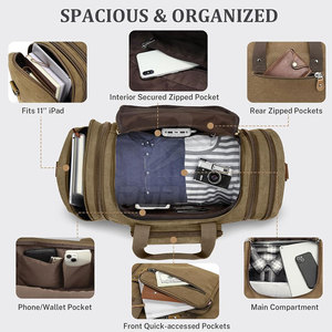 Multipurpose Lightweight Foldable Travel <b>Bag</b> for Gym Sports <b>Trips</b> Daily Use Durable Cardura Material Zipper Eco-Friendly Design - Product Image 4