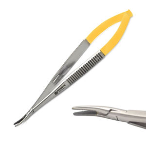 Juego de Pinzas y Tijeras para Microcirugía Dental, Acero Inoxidable, Manual, DI-DIE02, Agarre Ergonómico Plateado, DENTRIC IMPLANTS - Product Image 3