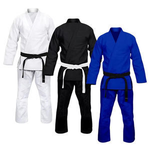 BJJ <b>Kimono</b> Uniform 100% Cotton Adult Unisex Lightweight Durable BJJ Gi <b>White</b> Black Blue Colors Regular Fit Martial Arts Wear - Product Image 6