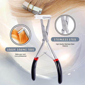 <b>Hair</b> Extension Installation Kit Metal Crimping Tool With Clips Combs And Sealing <b>Pads</b> For Tape <b>Hair</b> Extensions Stainless steel - Product Image 2