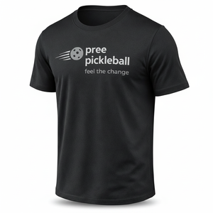 Custom Men's Black Summer Short Sleeve Crew Neck T-<b>Shirt</b> Moisture Wicking Premium 140g <b>Polyester</b> Blend Heat Transfer Printing - Product Image 1